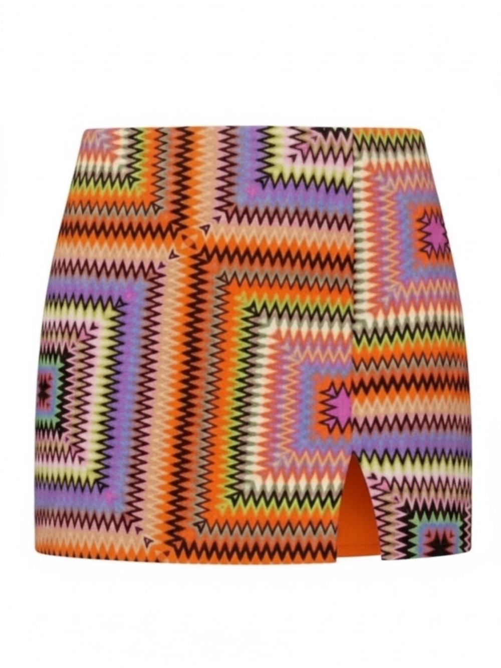 Urban Outfitters Geometric Zigzag Mini Skirt Side Slit Size M